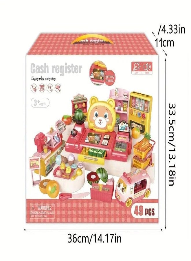 CIRBOX Shopping Cash Register Toy for Kids Pretend & Play with Cards Snacks Card Reader Simulator Weighing ScaleRealistic Light & Sound (Multicolor) - Image 5